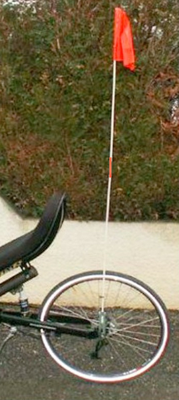 Drapeau de vélo divisible fanion de sécurité pour et, vélo d'équilibre vélo